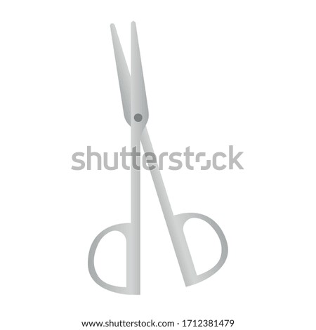 Isolated surgical scissors icon. Medical icon - Vector illustration