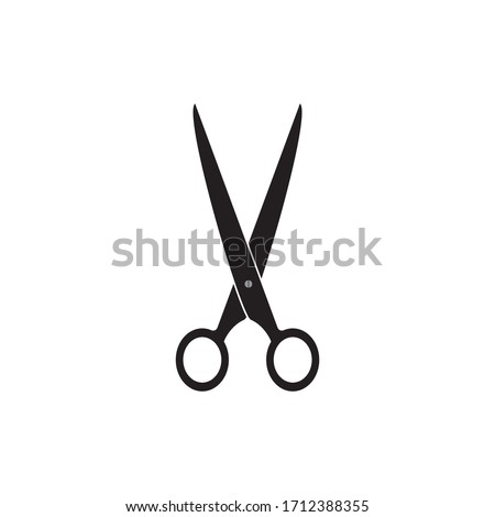 Scissors logo design symbol isolated on white background