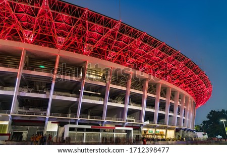 Main Stadium in Jakarta, the capital of Indonesia Royalty-Free Stock Photo #1712398477
