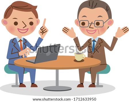Image of business talks, meetings, and meetings between two men