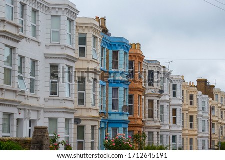 Typical english architecture in Margate, UK Royalty-Free Stock Photo #1712645191