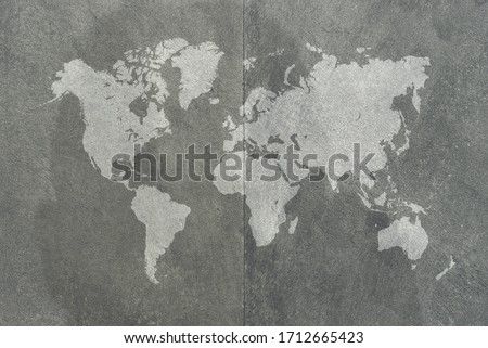 Concrete plaster cement polishing loft style wall or floor texture abstract texture surface background use for background with world map Royalty-Free Stock Photo #1712665423