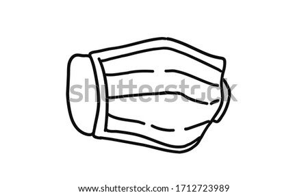 surgical mask doctor inking vector 
