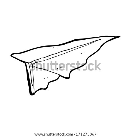 cartoon paper aeroplane