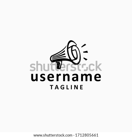 storyteller logo design inspiration . simple speaker logo design template