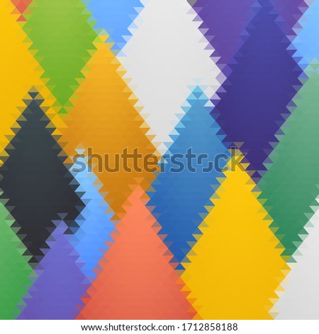 Colored triangles of different color shades. Abstract vector background.