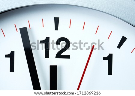 Close up Twelve o'clock, Concept It is 100 Seconds to Midnight. Royalty-Free Stock Photo #1712869216