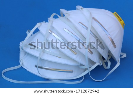 Europe Virus Outbreak - PPE FFP2 Masks Pergine Valsugana, Italy on April 23, 2020. Wearing a mask is one of the prevention measures to limit spread of certain respiratory diseases, including Covid-19 Royalty-Free Stock Photo #1712872942