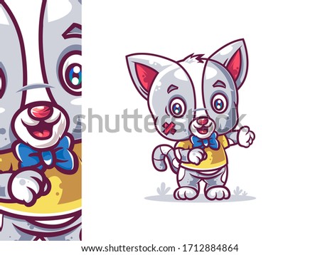 cute cat character design for mascot and game character
