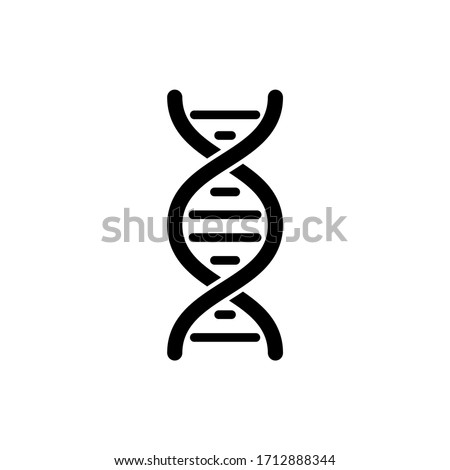 DNA icon in trendy flat design Royalty-Free Stock Photo #1712888344