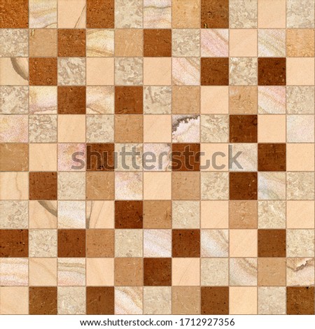 Ceramic mosaic tile whith different marbles