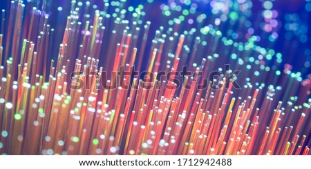 abstract background of fiber optic cables Royalty-Free Stock Photo #1712942488