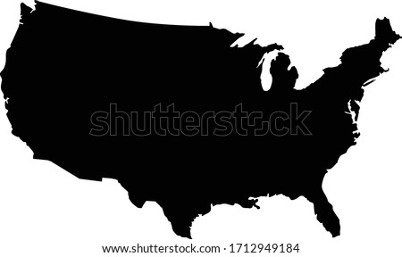 United States of America Vector silhouette clip art  Royalty-Free Stock Photo #1712949184