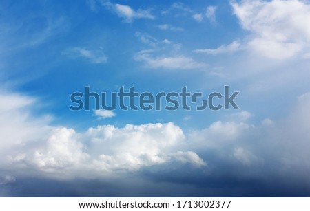 Blue sky with beautiful natural white cloud