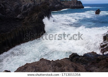 Tenerife coast seascape. A landscape of Tenerife coast and beach