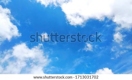 Blue sky on a sunny day with clouds