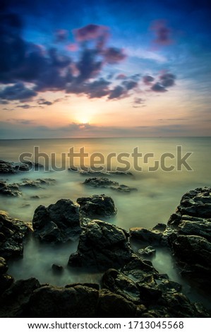 sunset over sea, sunset is beutiful landscape