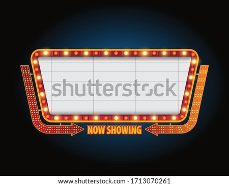 Theater sign billboard frame design Royalty-Free Stock Photo #1713070261
