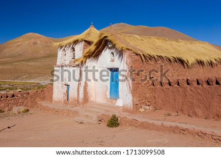 Church of Machuca at the Atacamama desert,  Antofagasta Region in  Chile.