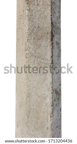 concrete pillar isolated on white background Royalty-Free Stock Photo #1713204436