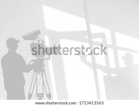 Camera Shooting + Television, Cinema Film Set (Background)