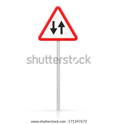 two-way road sign