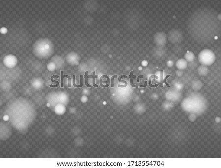 White sparks glitter special light effect.Sparkling magic dust particles. Glittering wave on transparent background.