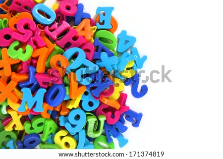 plastic letters background