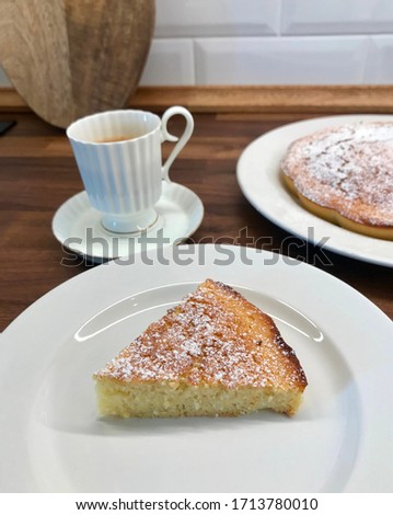Cake Cottage Cheese Casserole With Icing Sugar Sweet Dessert