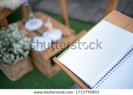 notebook for well-wishers in wedding party