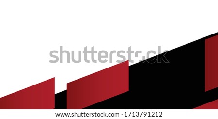 Corporate concept red black white contrast background. Vector graphic design. Abstract red and black rectangle on white modern futuristic background vector illustration
