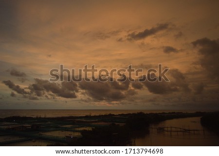 views of the sunset over the beach area

