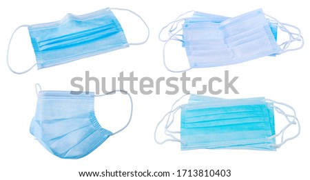 medical mask isolated on white background. Epidemic Prevention Contribution Prevention of Covid-19 Virus Royalty-Free Stock Photo #1713810403