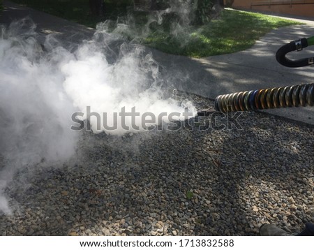 Pest control service. Smoke spray for mosquitoes kill in school and public.