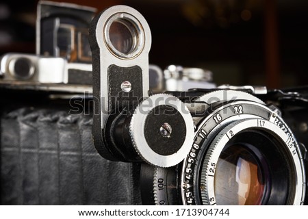 Vintage photo folding camera medium format films