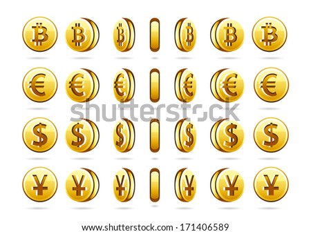 Rotational coins Royalty-Free Stock Photo #171406589
