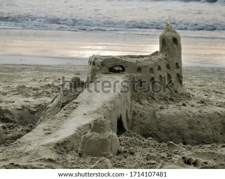 sand castle on a beach in  cartagena de indias colombia holyday no one