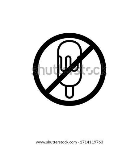 forbidden to eat icon. vector illustration logo template for many purpose. Isolated on white background