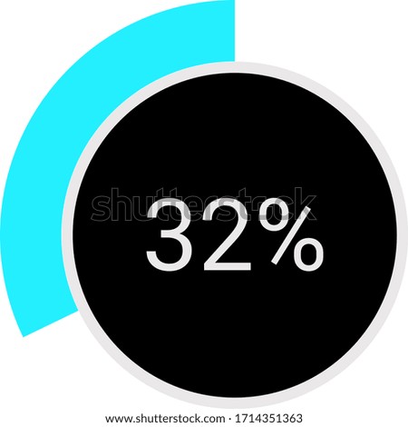 circle percentage diagrams meter ready-to-use for web design, user interface UI or infographic - indicator with ash, red & black showing 32%