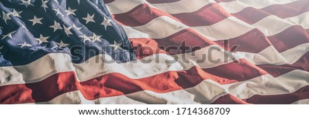 American flag for Memorial Day, 4th of July, Labour Day. Independence Day. Royalty-Free Stock Photo #1714368709