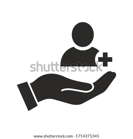 Patient icon. Health insurance. Vector icon isolated on white background. Royalty-Free Stock Photo #1714375345