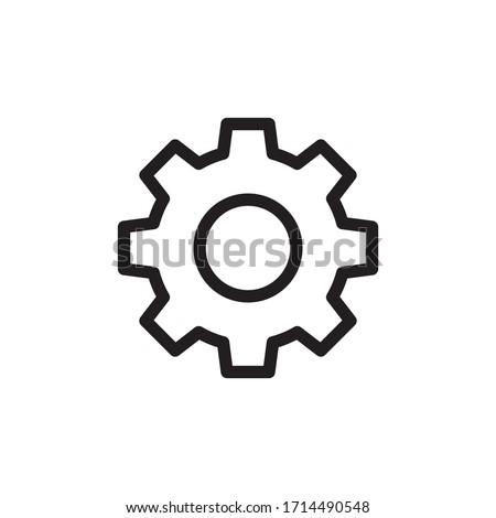 Gear/settings icon on white background Royalty-Free Stock Photo #1714490548