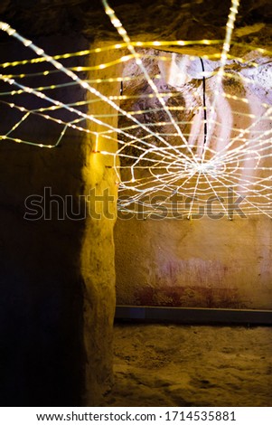 Web-shaped LED garland. Alicante. Spain