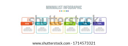 Vector Infographic stack chart design with icons and 6 options or steps. Infographics for business concept. Can be used for presentations banner, workflow layout, process diagram, flow chart,