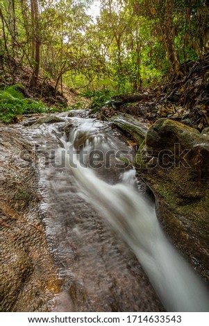 Landscape photo, Huay Ton Phung Waterfall, beautiful waterfall in deepforest at Phayao province, Thailand