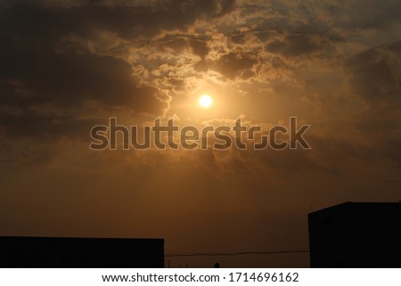 Sun picture behind sky and look awesome 