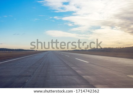 Free for take off and landing runway at the airport Royalty-Free Stock Photo #1714742362