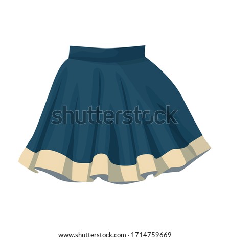 Skirt vector icon.Cartoon vector icon isolated on white background skirt. Royalty-Free Stock Photo #1714759669