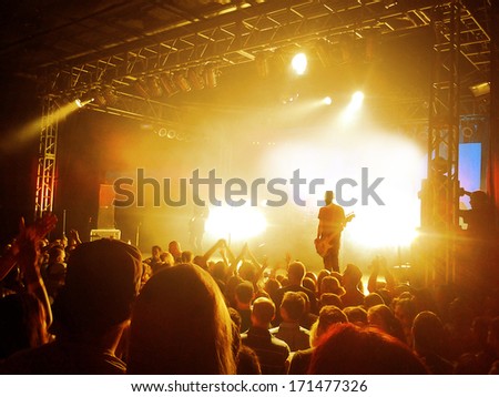 a crowd of people at a concert 