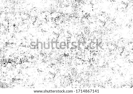 Grunge background black and white. Monochrome texture. Vector pattern of cracks, chips, scuffs. Abstract vintage surface Royalty-Free Stock Photo #1714867141